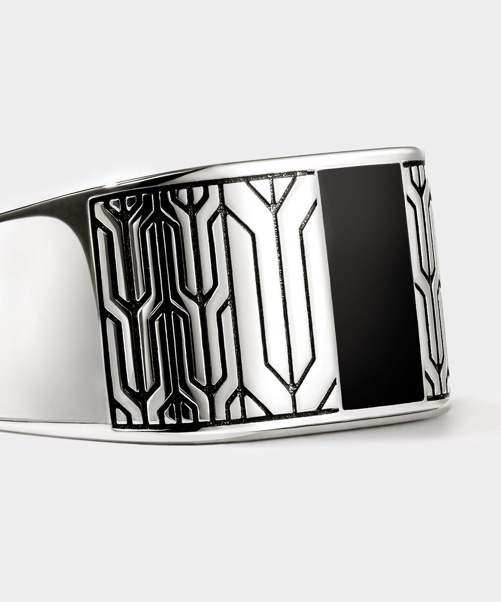 John Hardy Sterling Silver Icon 50 Signet Ring