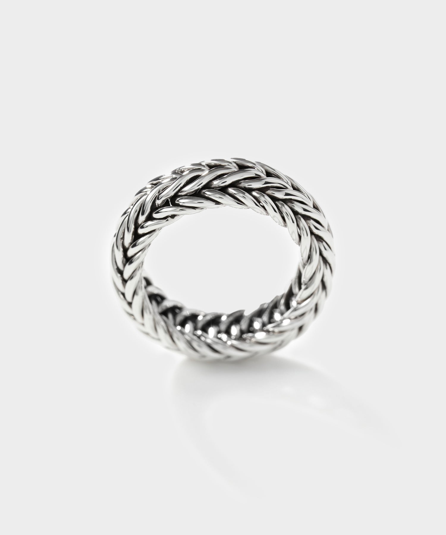 John Hardy Wide Kami Chain Sterling Silver Band Ring