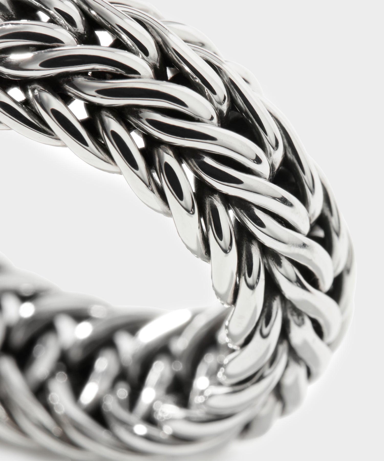John Hardy Wide Kami Chain Sterling Silver Band Ring