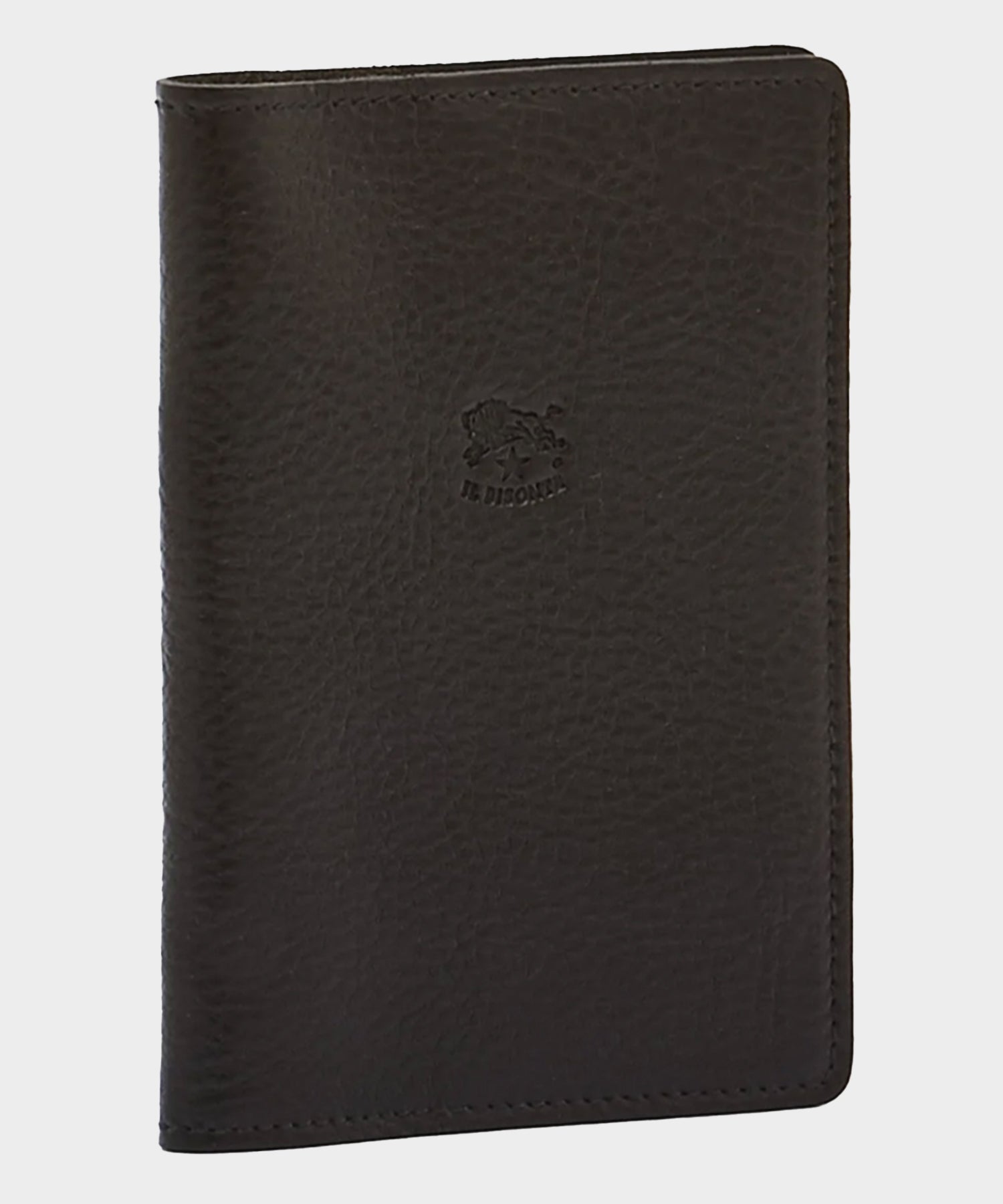 Il Bisonte Leather Passport Holder in Black