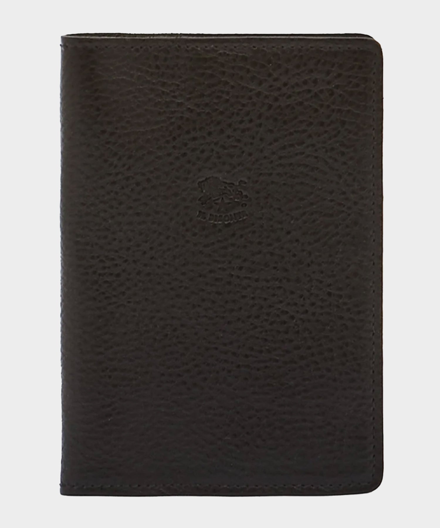 Il Bisonte Leather Passport Holder in Black
