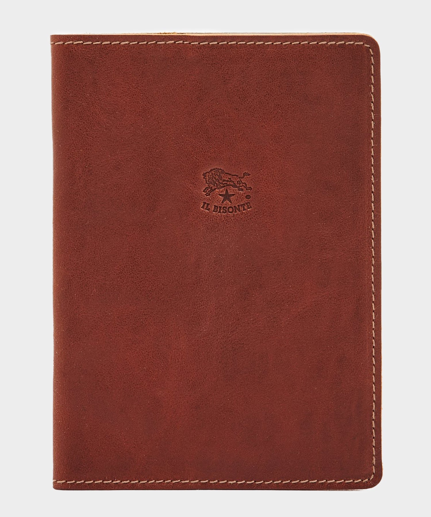 Il Bisonte Leather Passport Holder in Brown