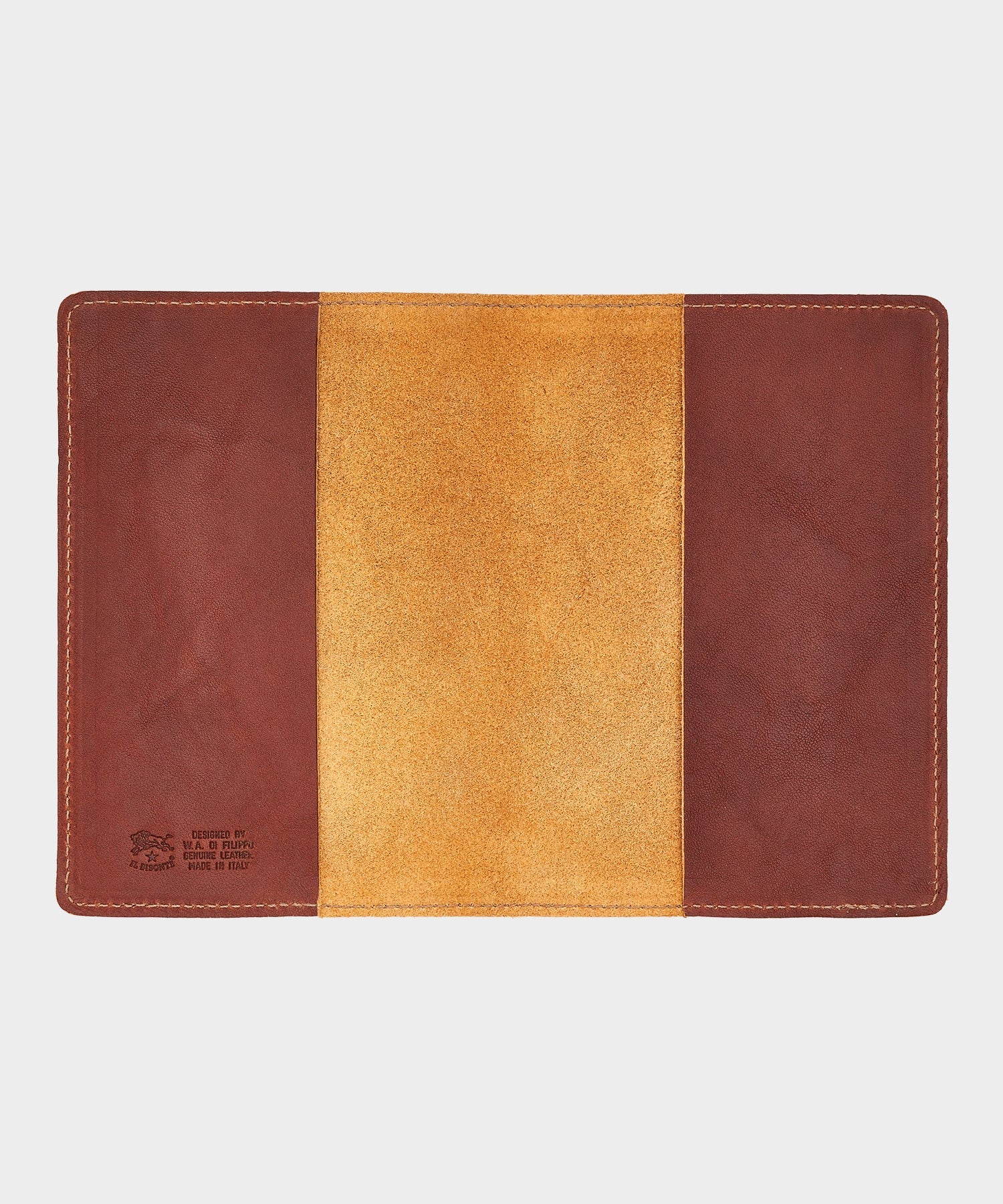 Il Bisonte Leather Passport Holder in Brown