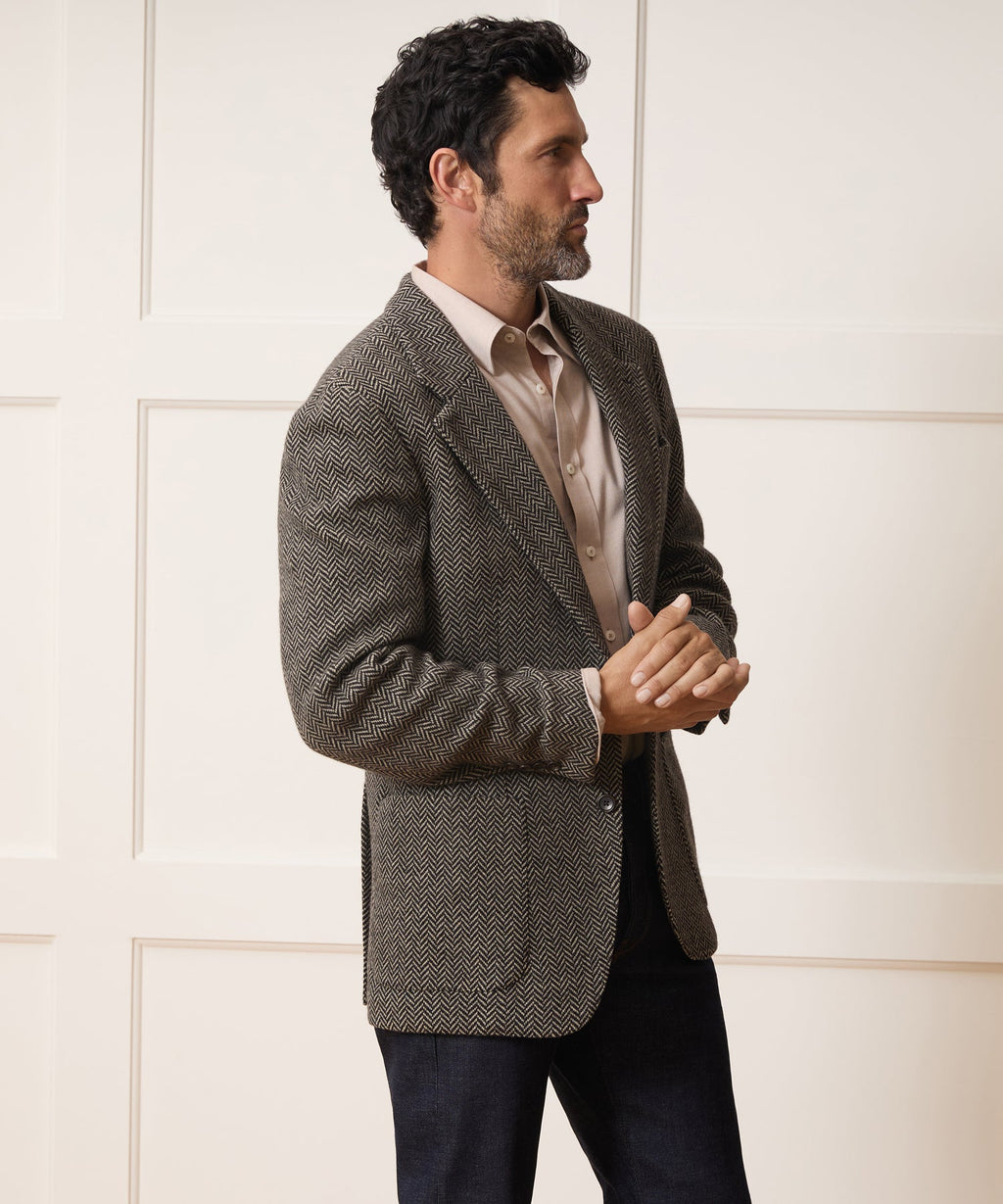Wool Herringbone Sport Coat