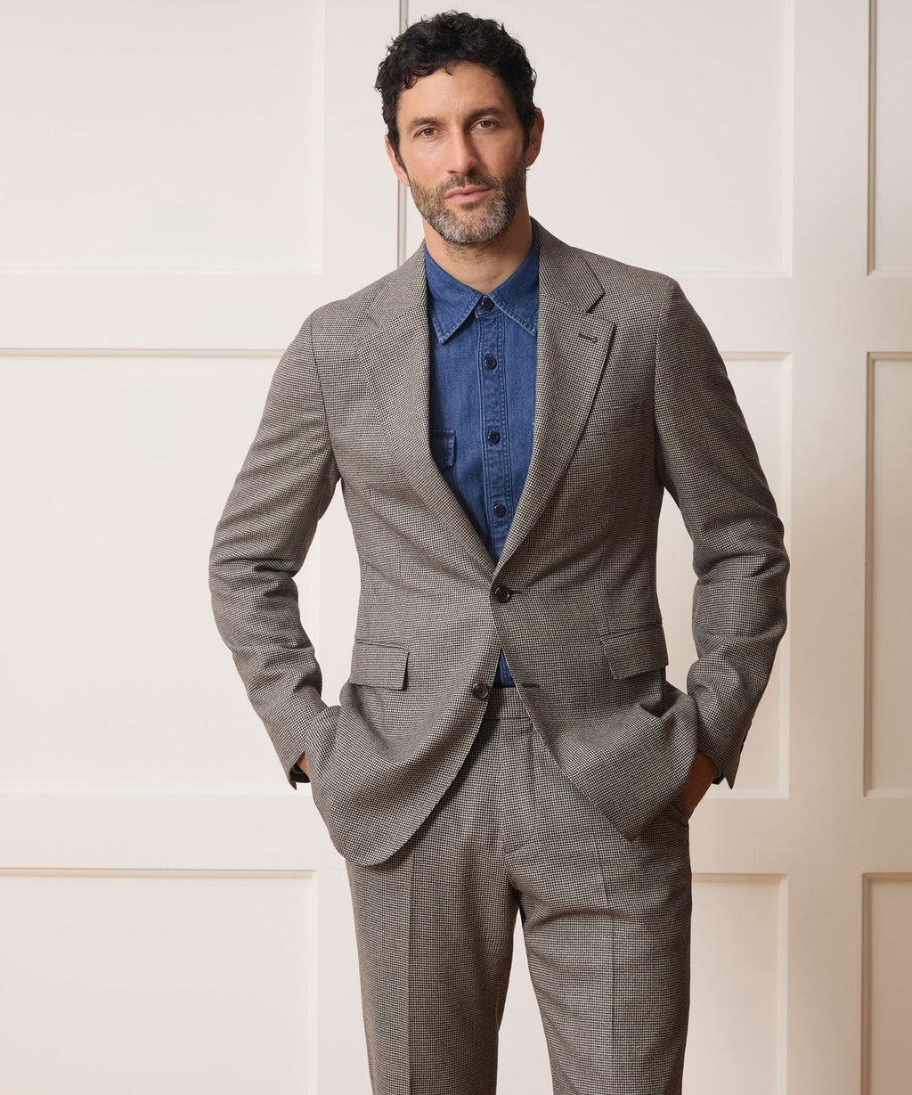 Italian Flannel Houndstooth Sutton Jacket