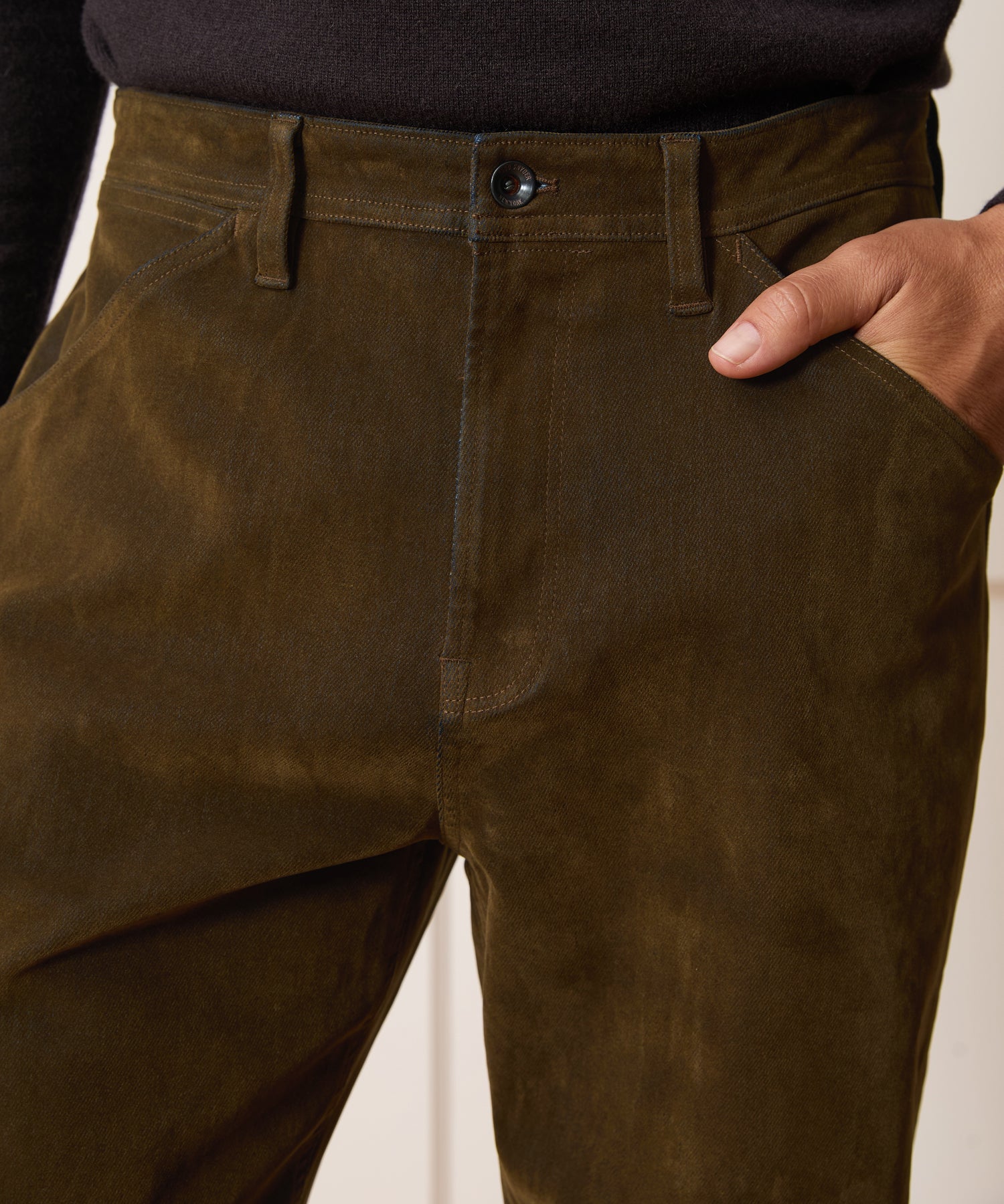 Flocked Denim Welder Pant