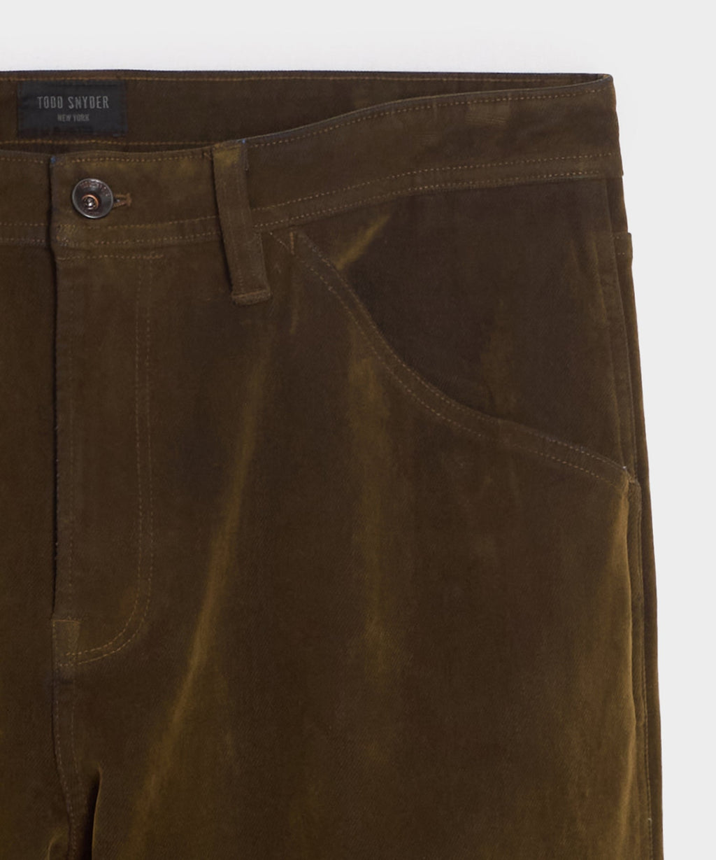 Flocked Denim Welder Pant