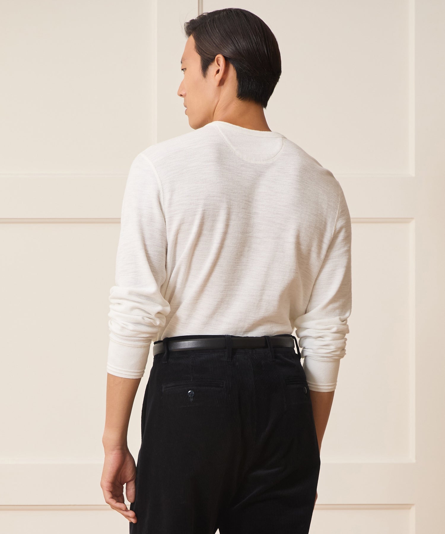 Lightweight Mini Waffle Henley