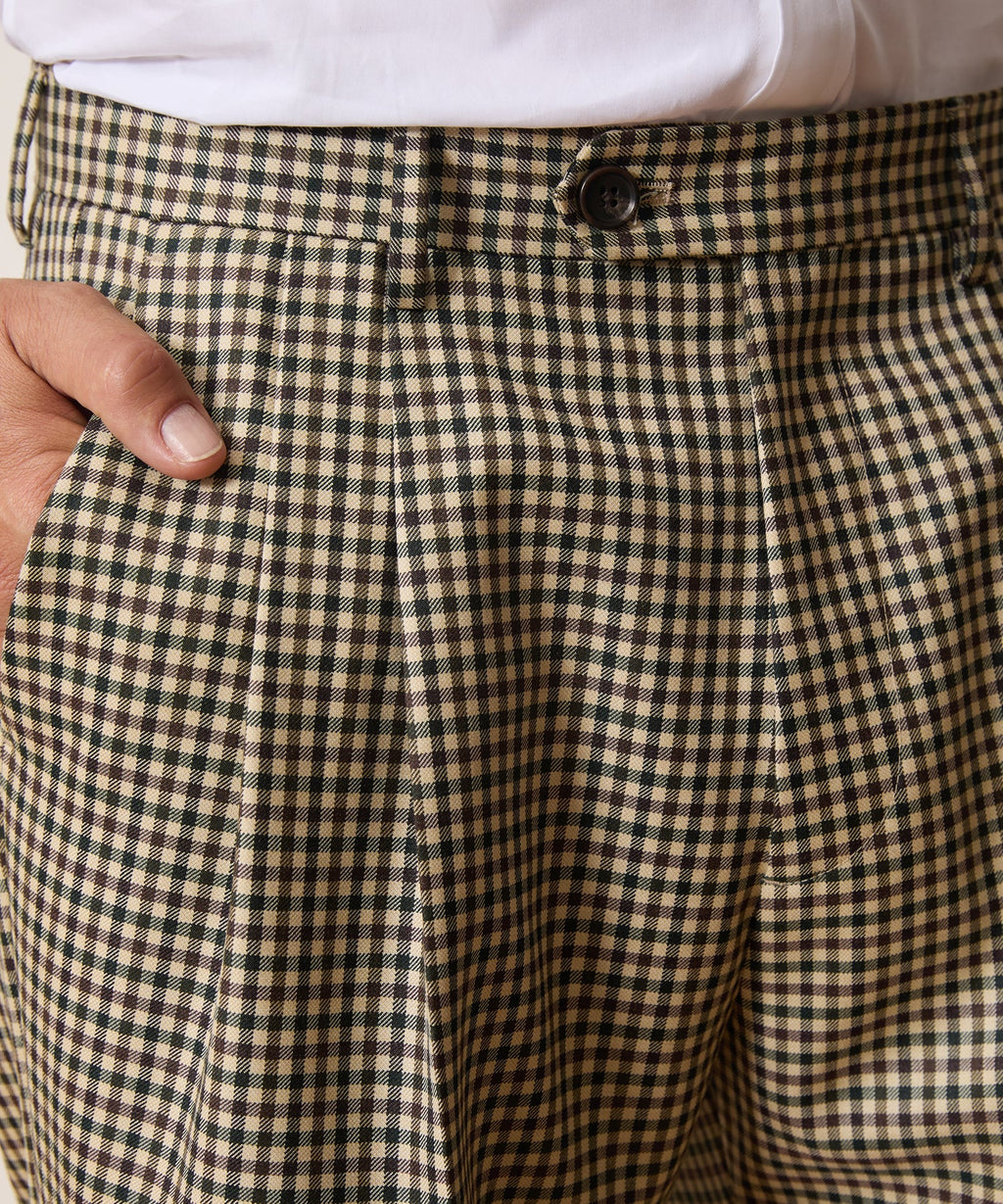 Italian Wool Gingham Wythe Trouser