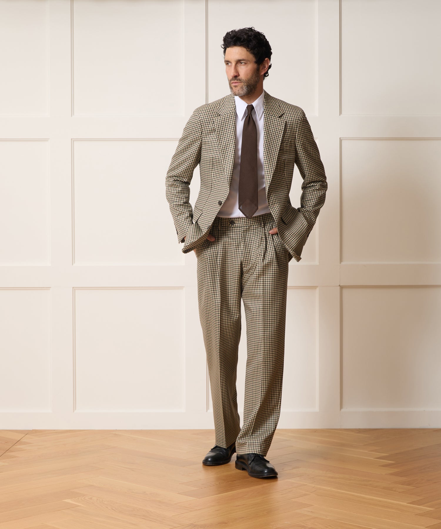 Italian Wool Gingham Wythe Trouser