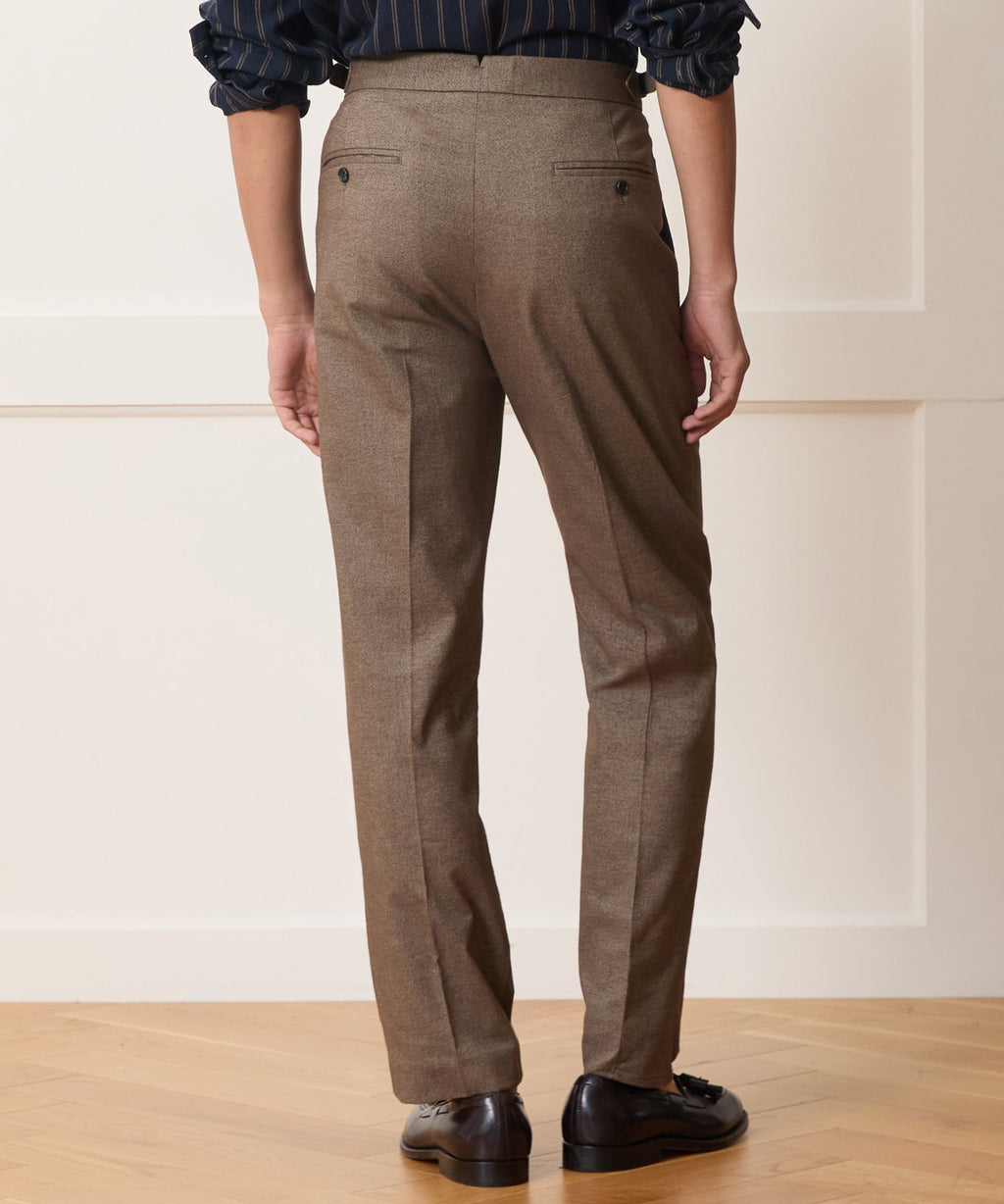 Italian Heathered Cotton Side Tab Trouser