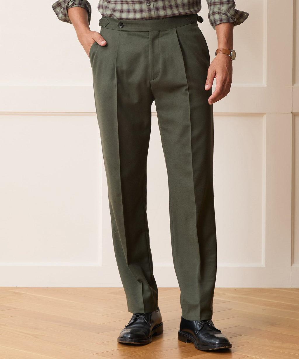 Brushed Flannel Side Tab Trouser
