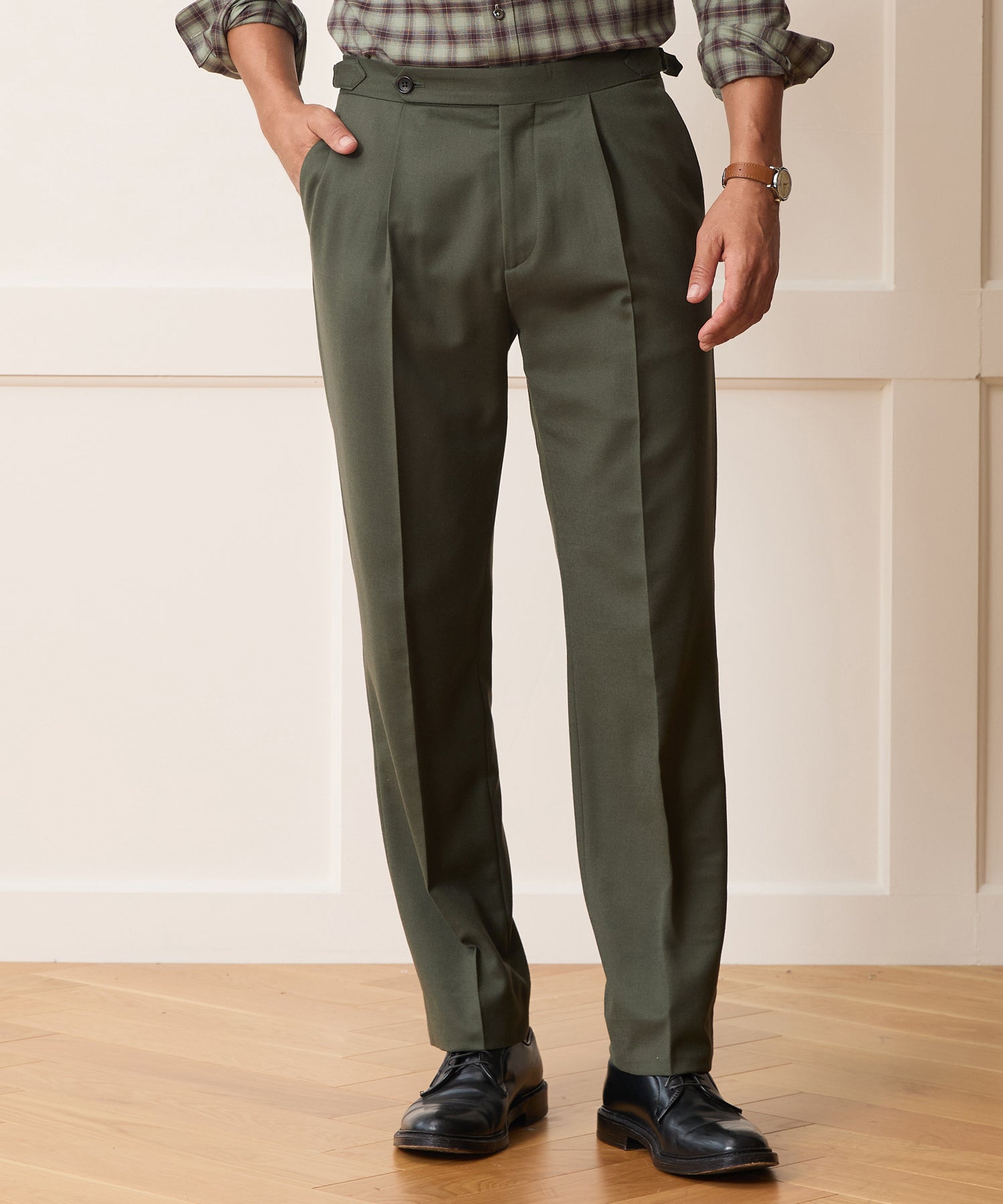 Brushed Flannel Side Tab Trouser