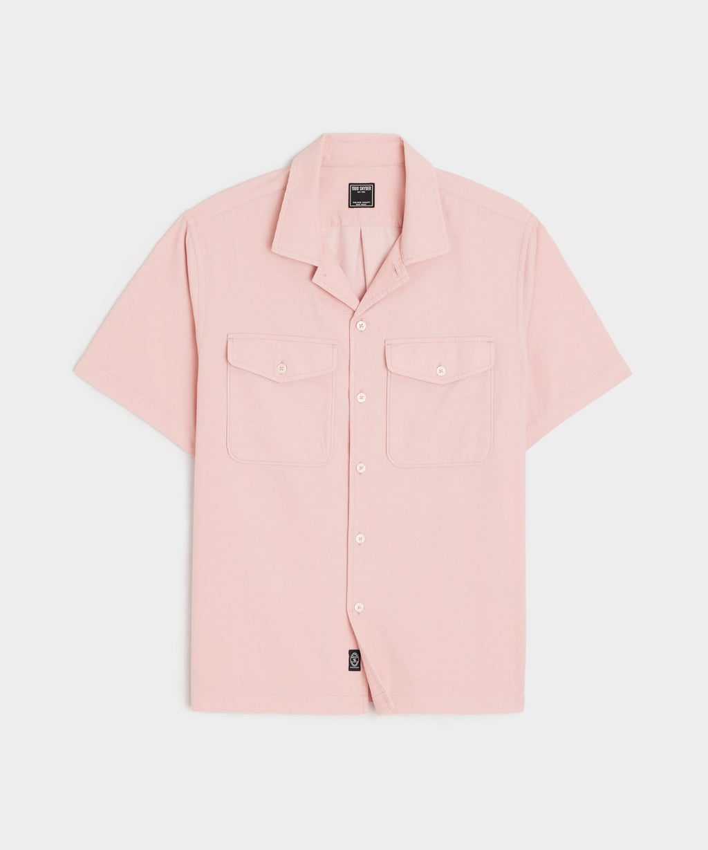 Corduroy Panama Shirt in Shell Pink