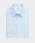Seersucker Long Point Collar Dress Shirt