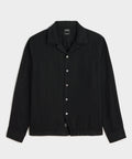 Cropped Sea Soft Irish Linen Camp Collar Shirt