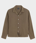 Cropped Sea Soft Irish Linen Camp Collar Shirt