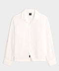 Cropped Sea Soft Irish Linen Camp Collar Shirt