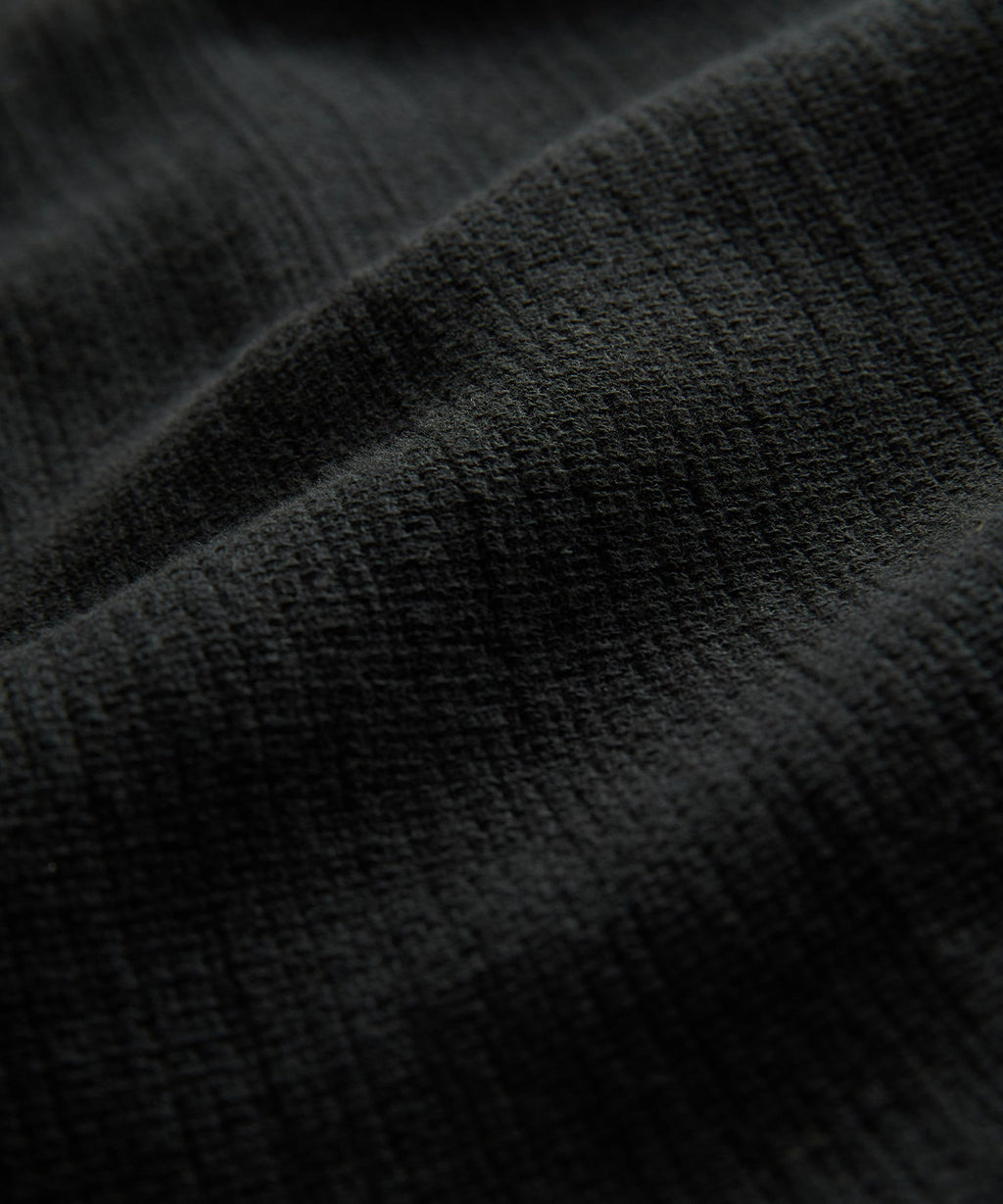 Relaxed Basketweave Camp Collar Shirt