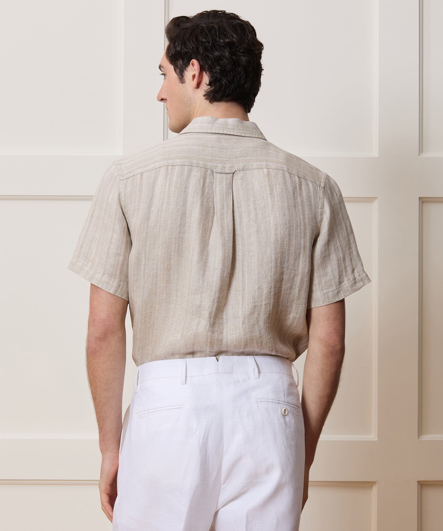Textured Linen Capri Shirt