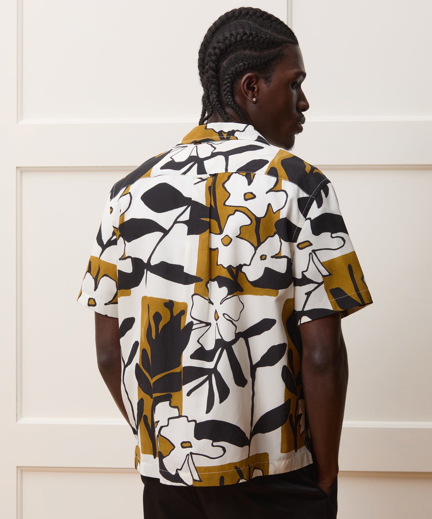 Cropped Silk-Cotton Camp Collar Shirt