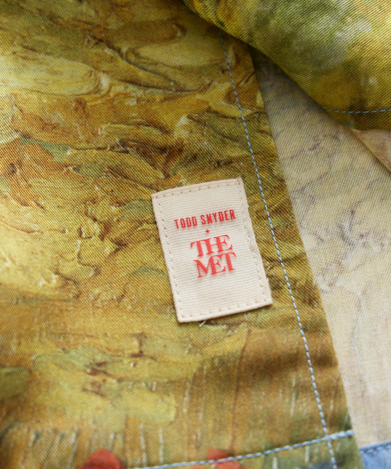 Todd Snyder x The Met Van Gogh Wheat Field With Cypresses Cabana Shirt