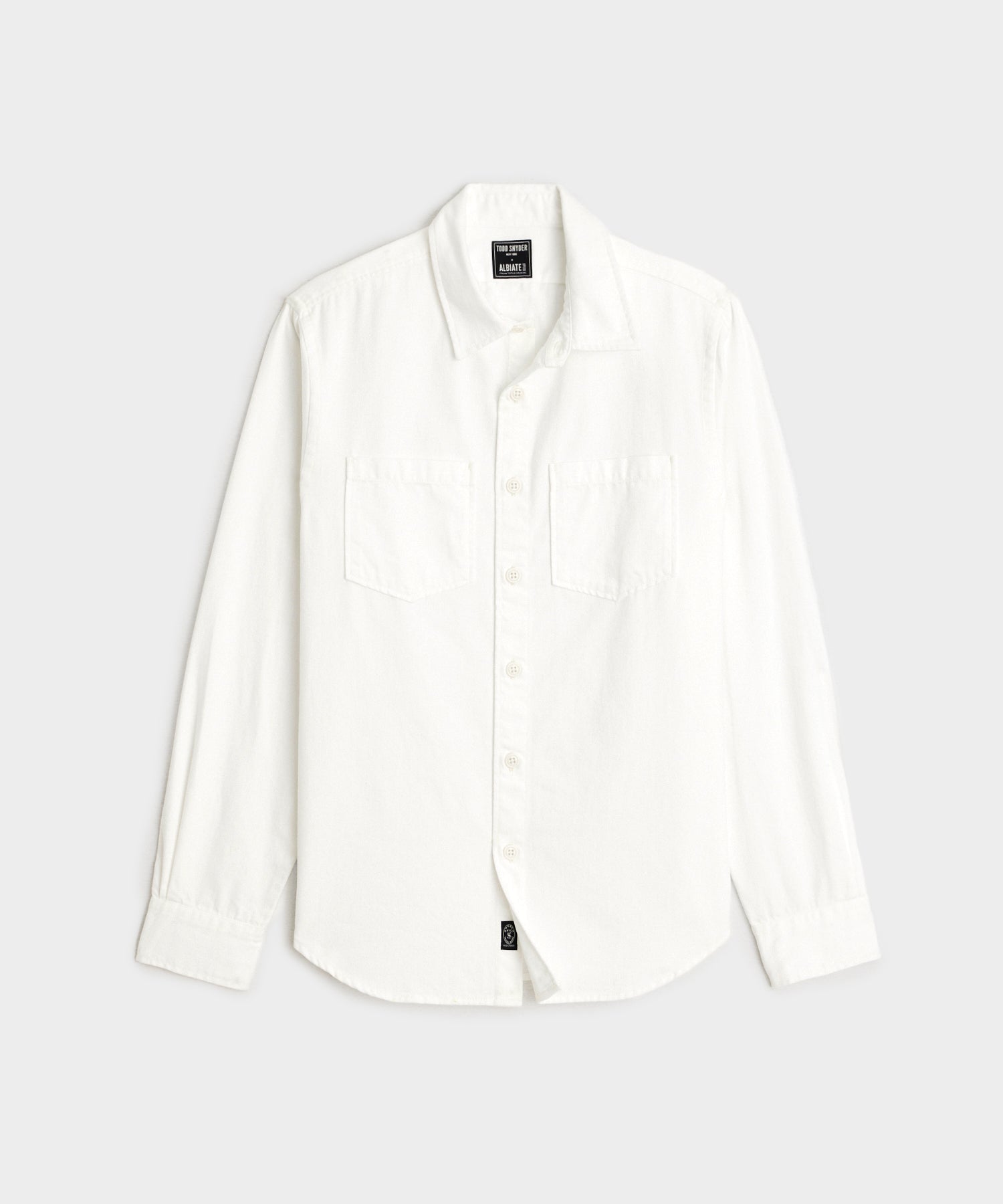 Classic Fit Denim Overshirt in White