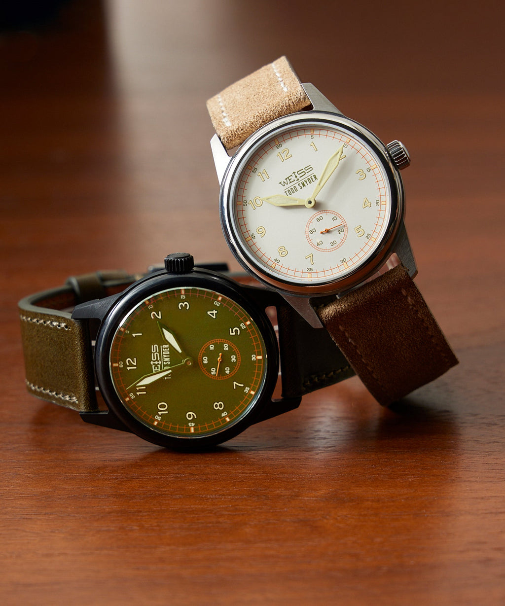 Todd Snyder x Weiss Watch Company 38MM Standard Issue Watch in Forest Ranger
