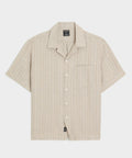 Textured Linen Capri Shirt