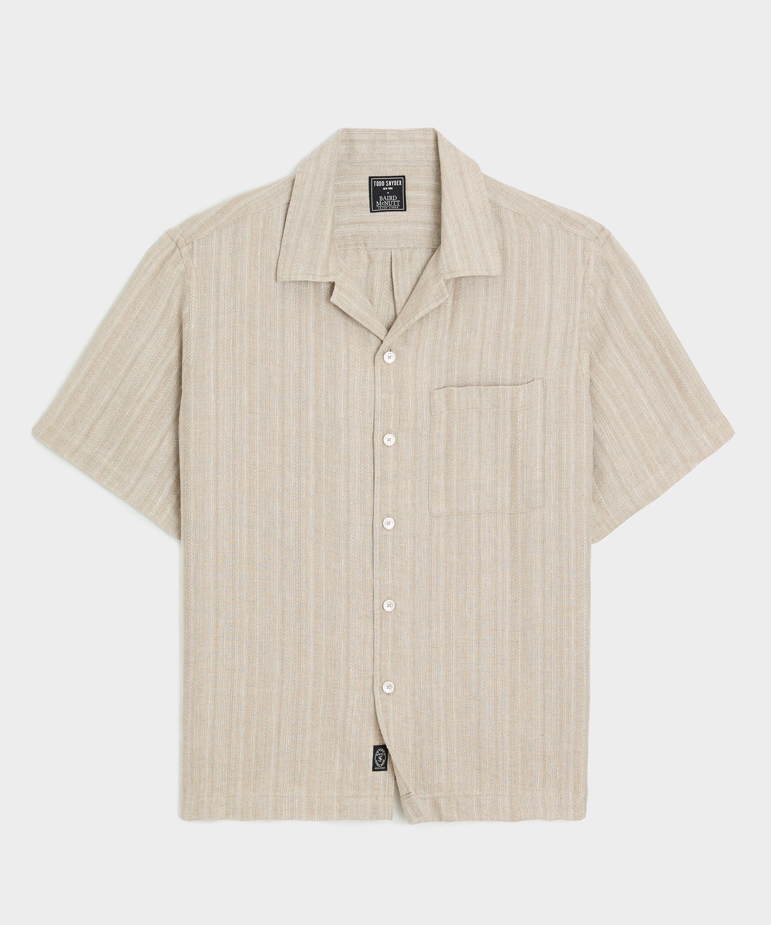 Textured Linen Capri Shirt