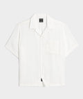 Textured Linen Capri Shirt