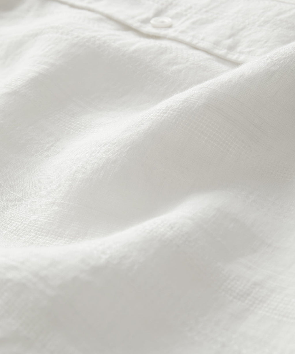 Textured Linen Capri Shirt