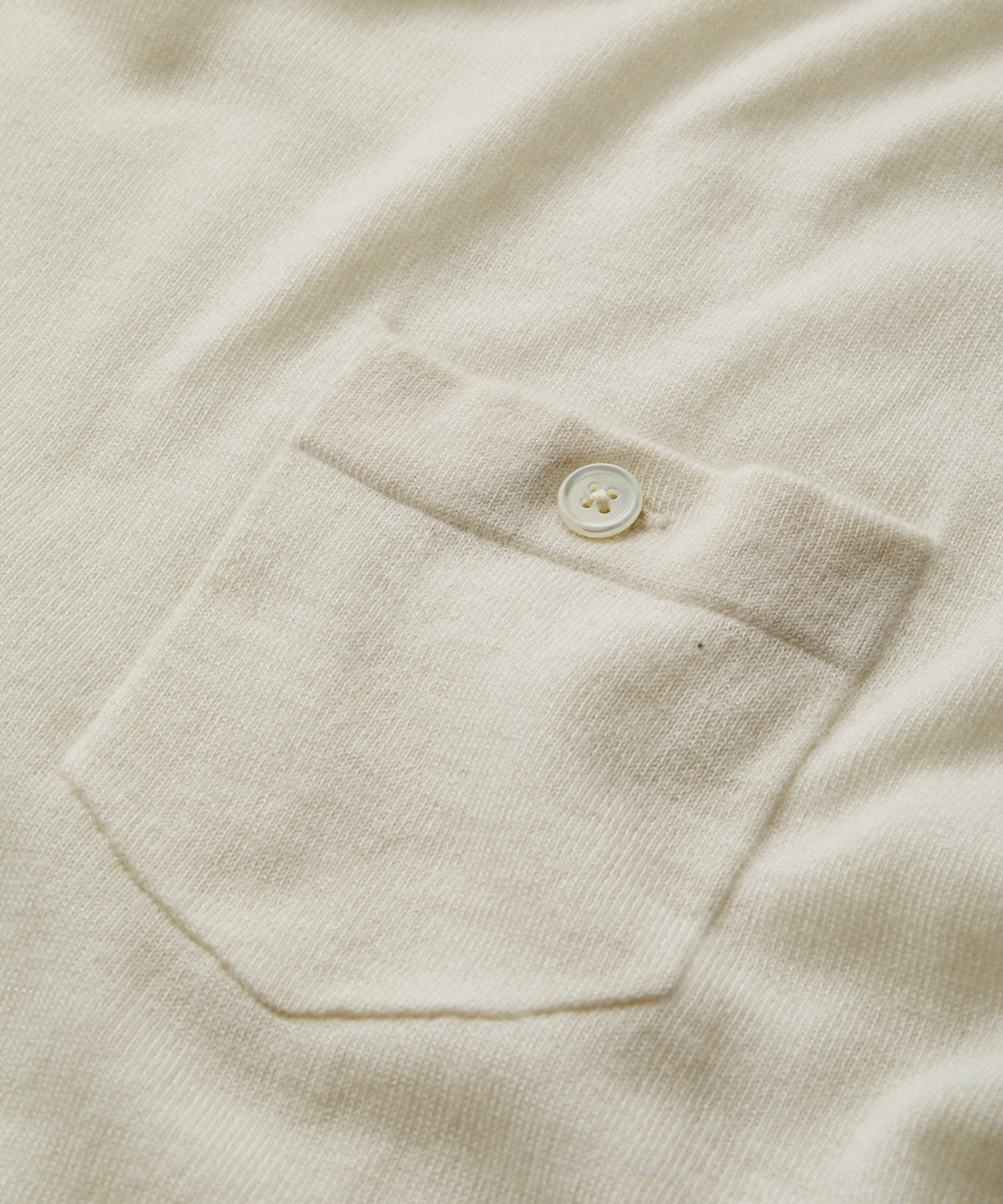 Premium Cashmere Pocket Tee in Bisque
