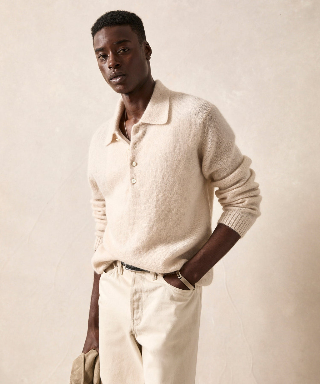 Relaxed Mohair Sweater Polo