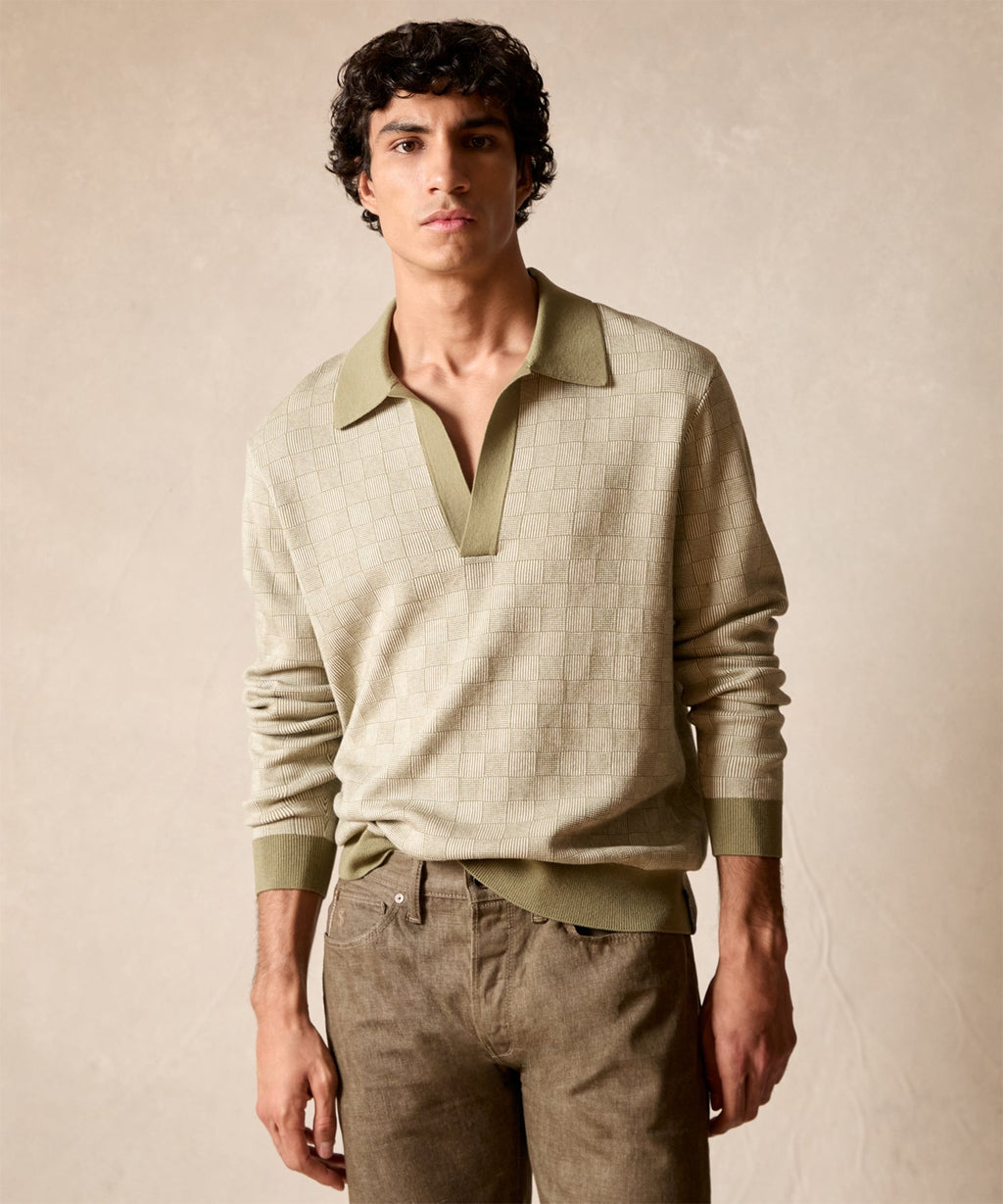 Relaxed Silk-Cotton Montauk Sweater Polo