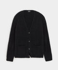 Brushed Alpaca Cardigan in Black