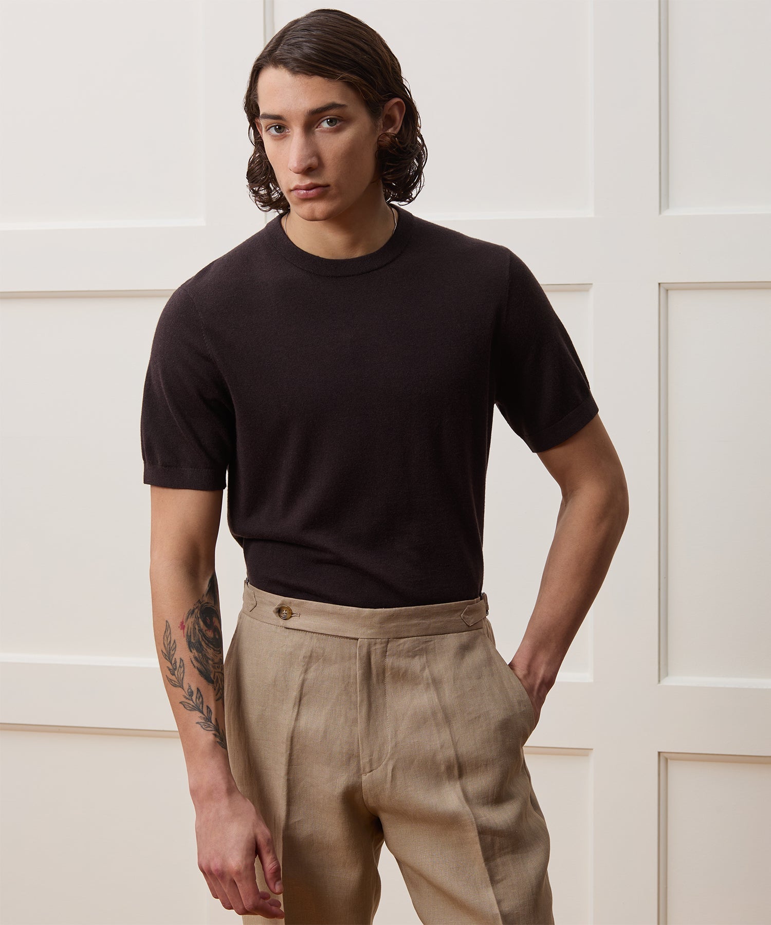 Silk-Cashmere Sweater Tee