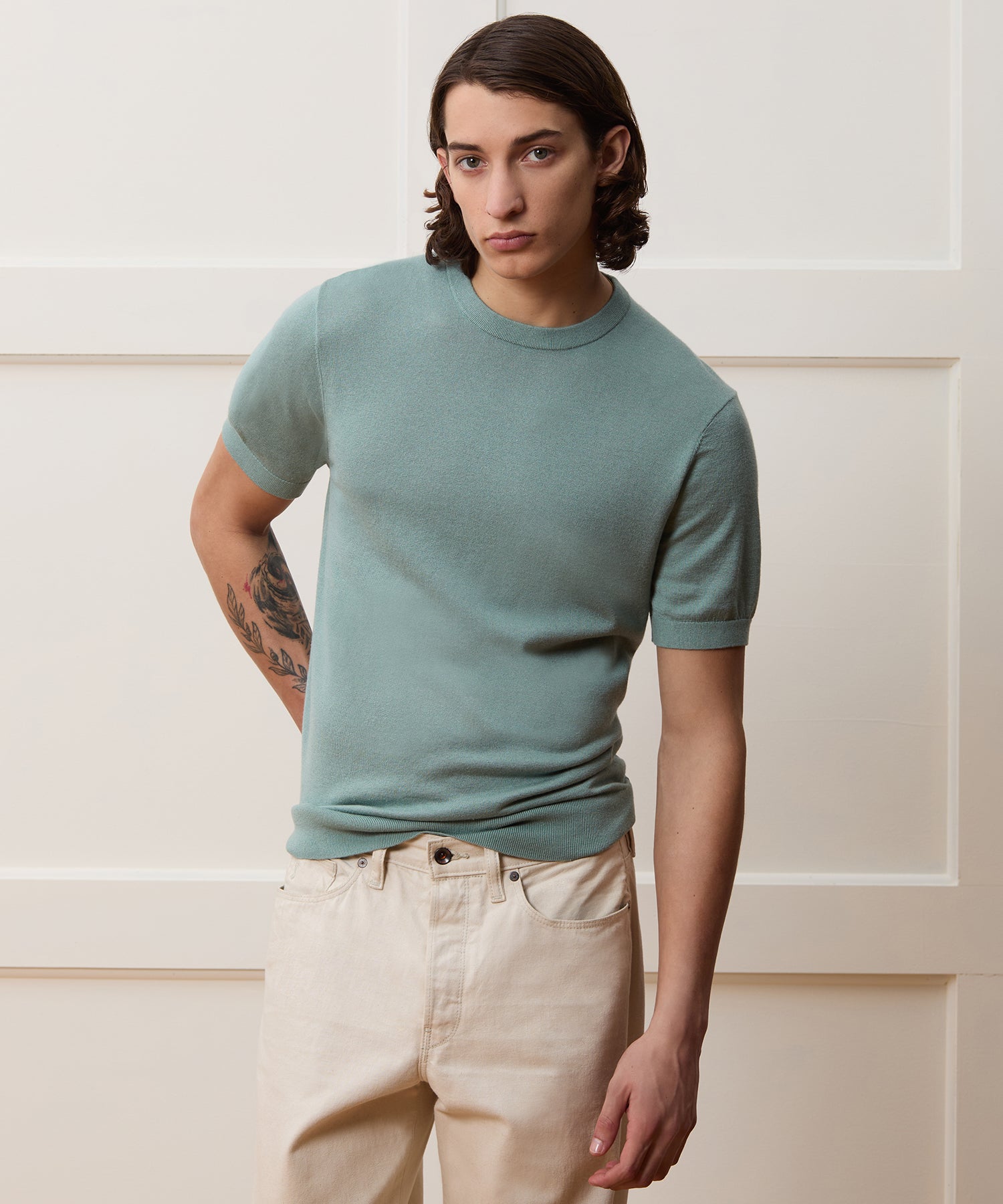 Silk-Cashmere Sweater Tee