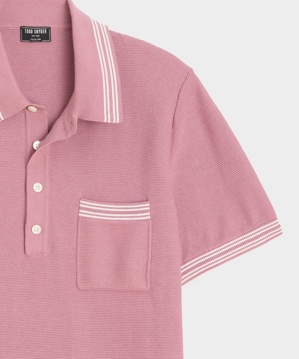 Tipped Waffle Sweater Polo
