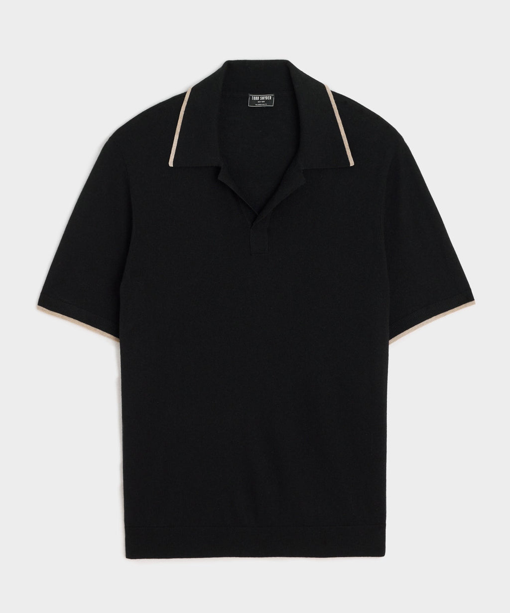 Silk-Cashmere Tipped Montauk Sweater Polo