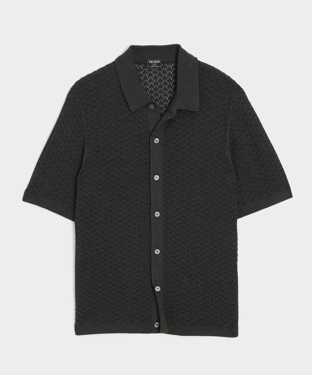 Silk-Cotton Sweater Polo