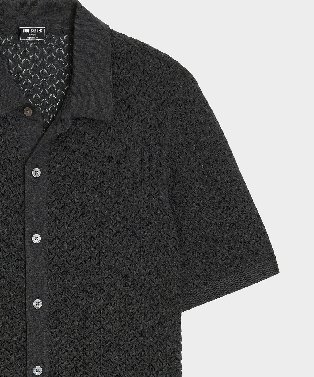 Silk-Cotton Sweater Polo