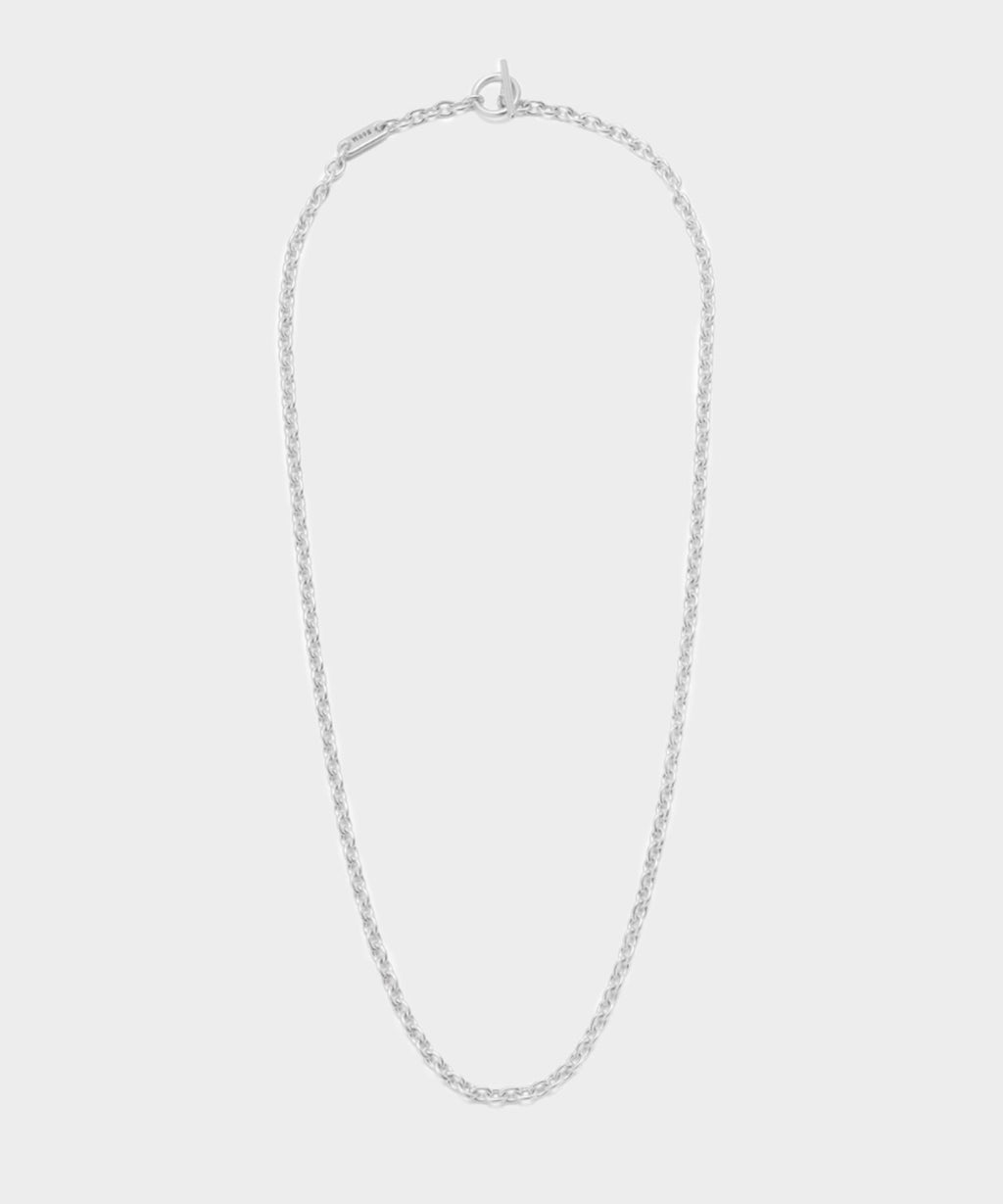 Maor Sterling Silver Plaun Link Necklace