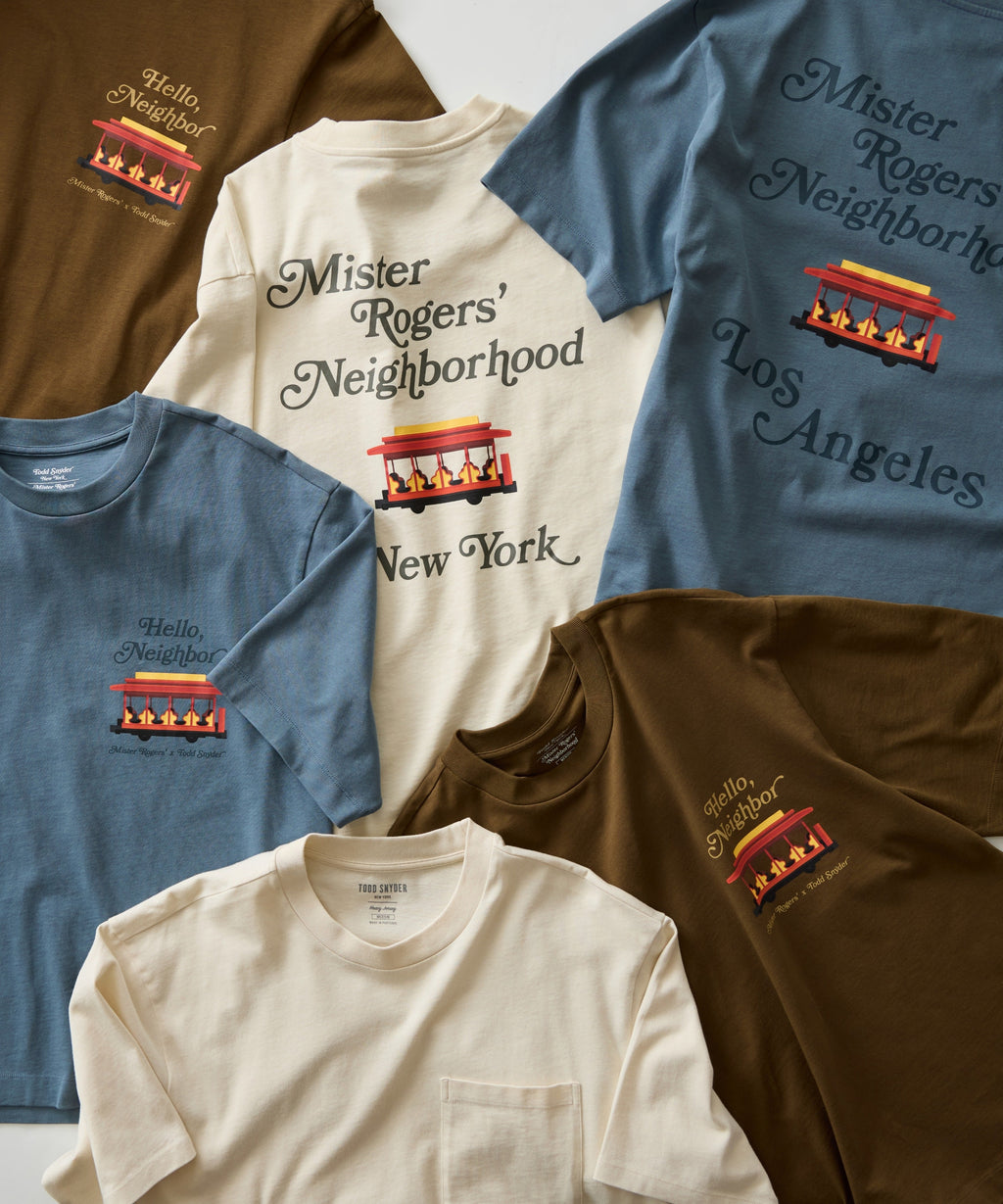 Todd Snyder x Mister Rogers' Neighborhood Trolley Tee