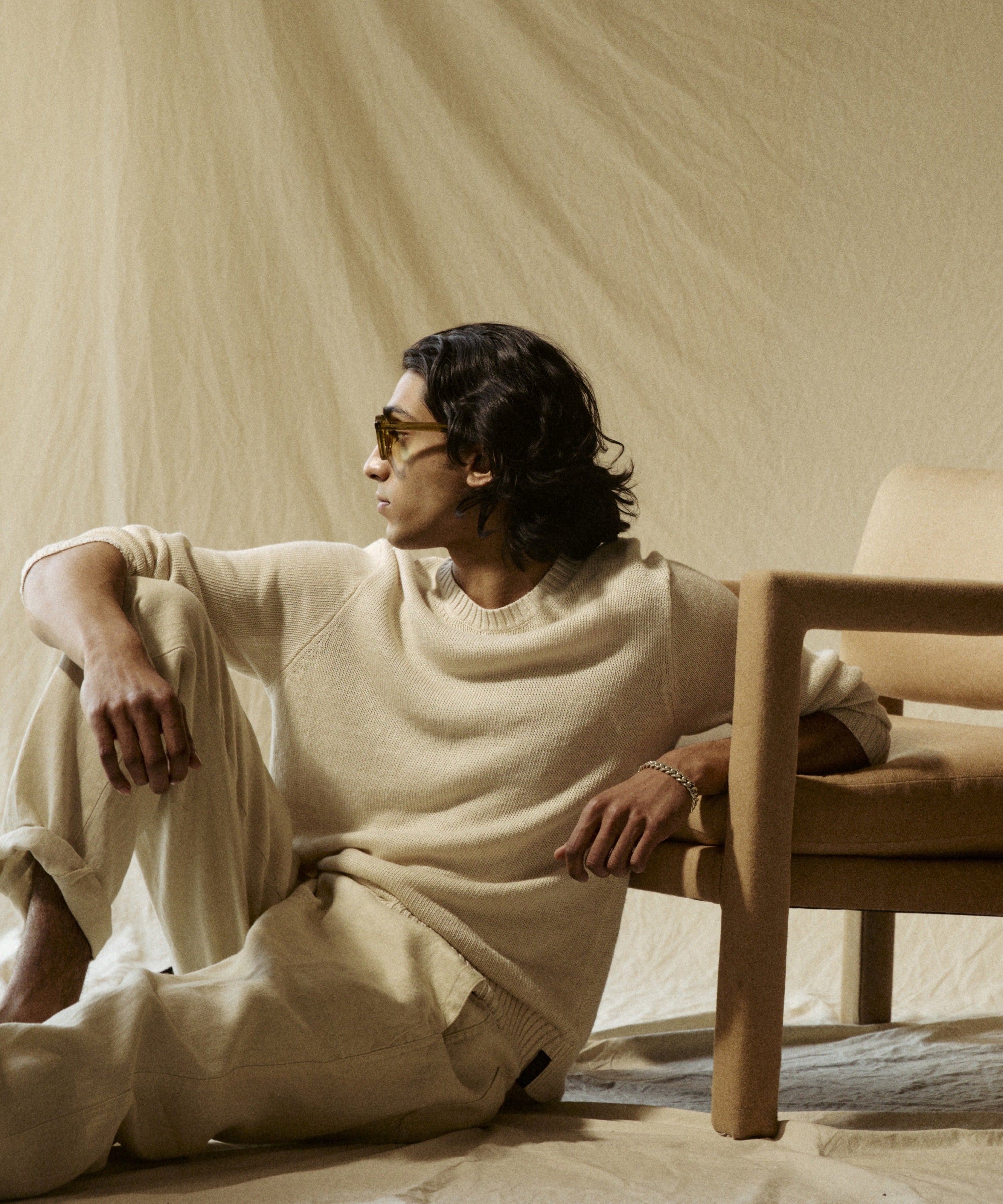 Linen Crewneck Sweater