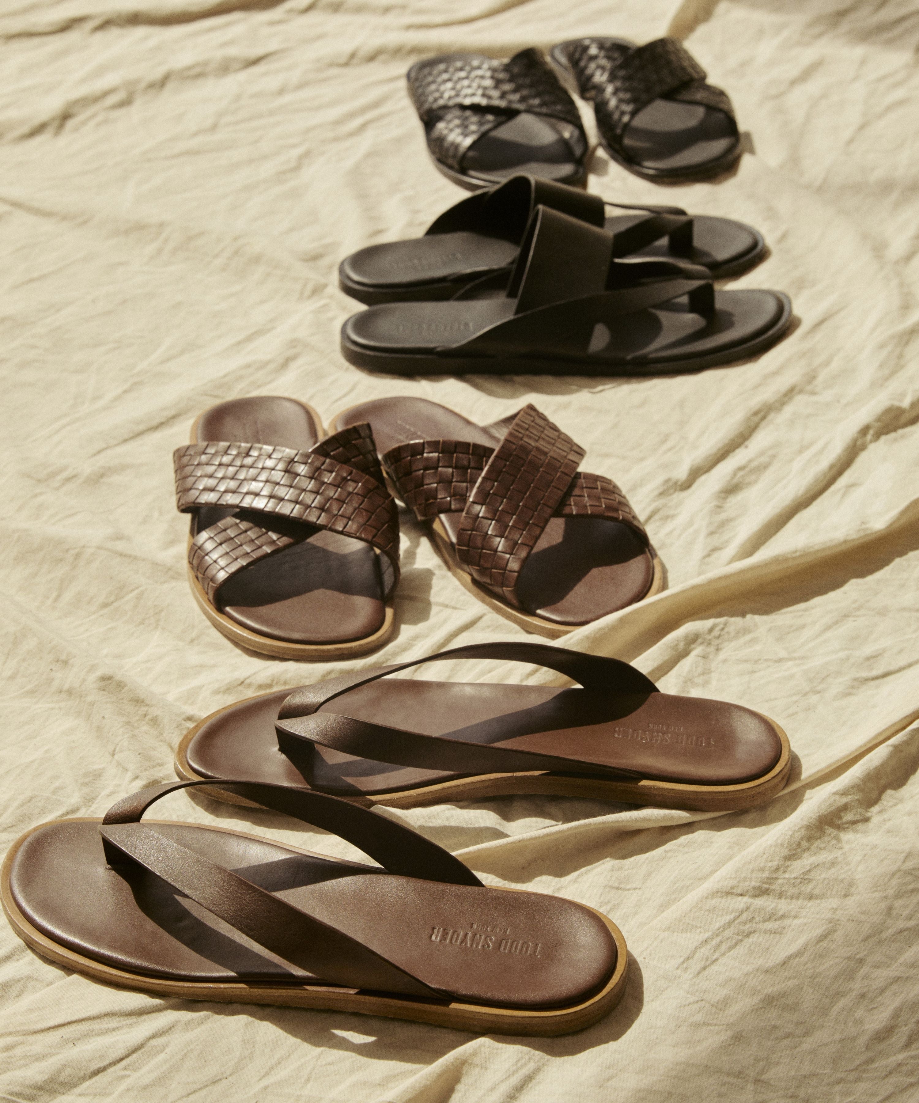 Porto Leather Thong Sandal