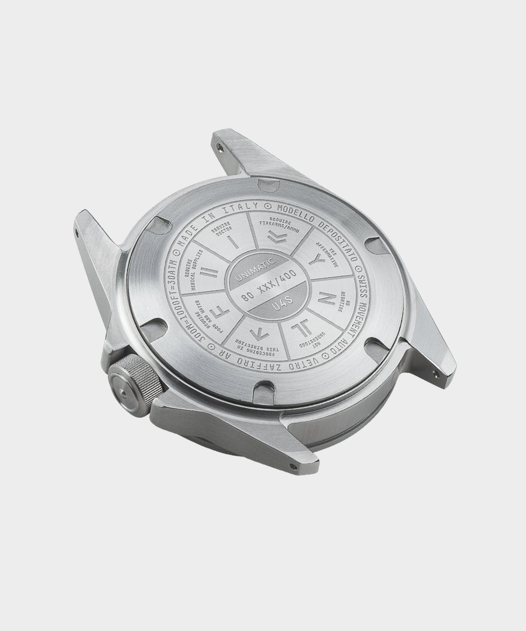 Unimatic U4S Classic Military Watch in Olive with silver dial