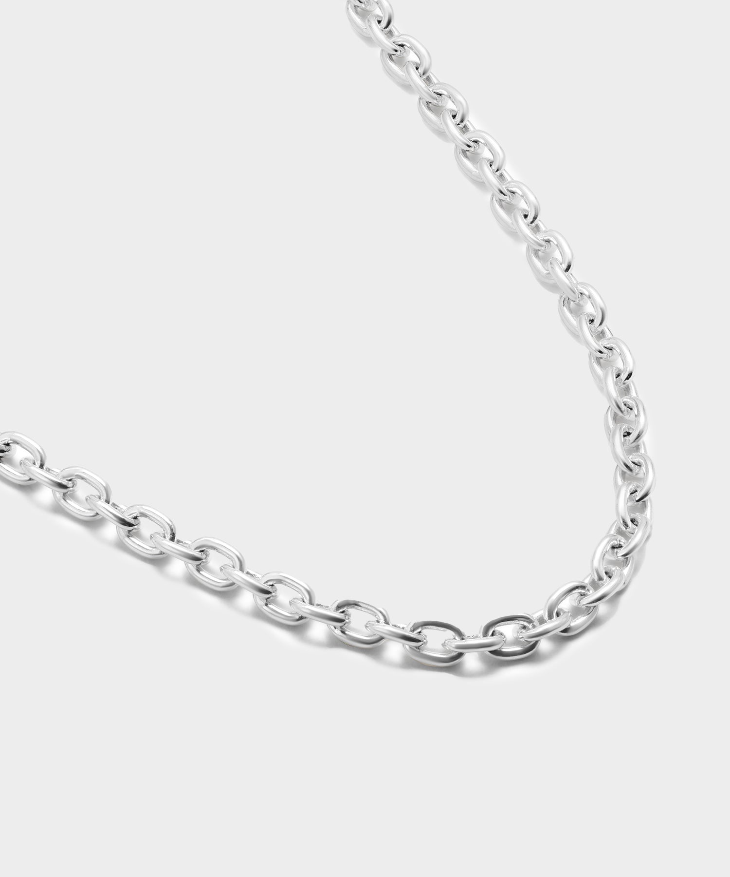 Maor Sterling Silver Plaun Link Necklace