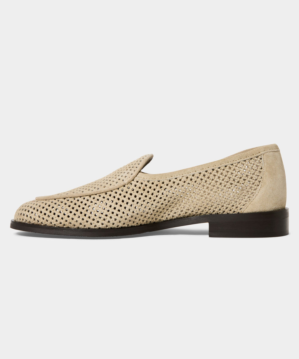 Jacques Solovière Suede Fishnet Loafer