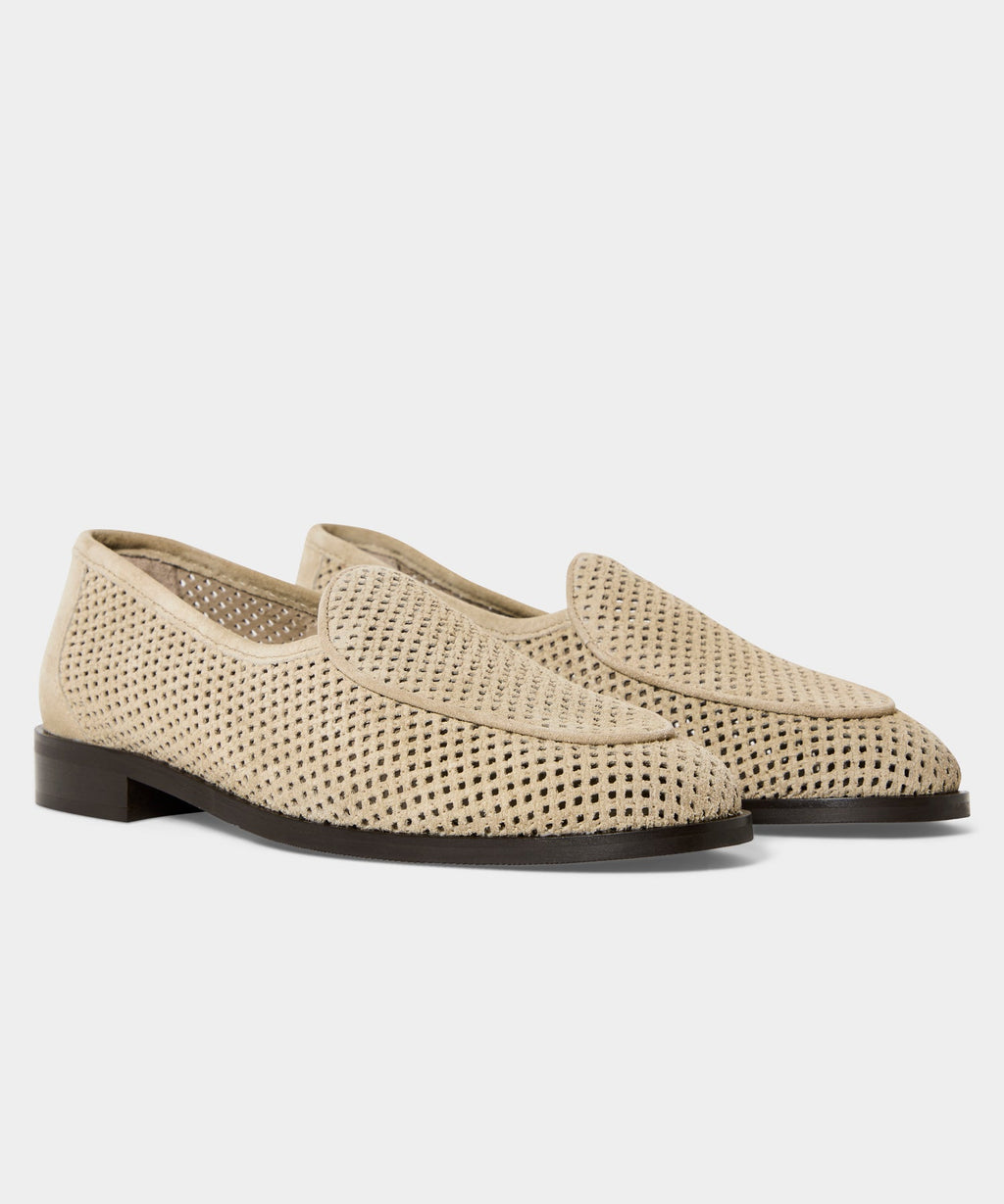 Jacques Solovière Suede Fishnet Loafer